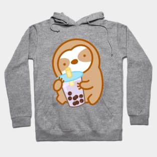 Cute Taro Boba Milk Tea Sloth Hoodie